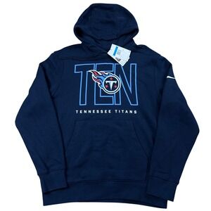 NEW Nike Tennessee Titans Hoodie Mens Navy Blue NFL Pullover Fleece Size Medium